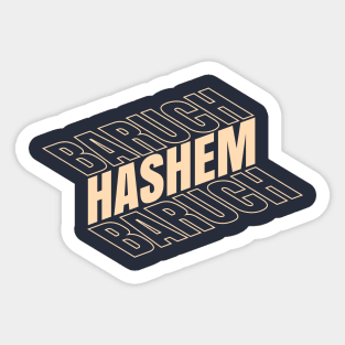 Baruch Hashem Isometric Sticker